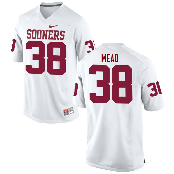 Oklahoma Sooners #38 Bryan Mead College Football Jerseys Game-White